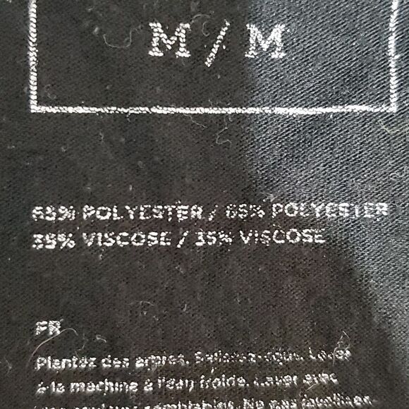 TENTREE medium black short sleeve v neck short - Picture 7 of 7